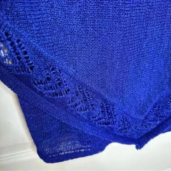 Nygard  Knit Poncho Blue Size Medium - Picture 16 of 16